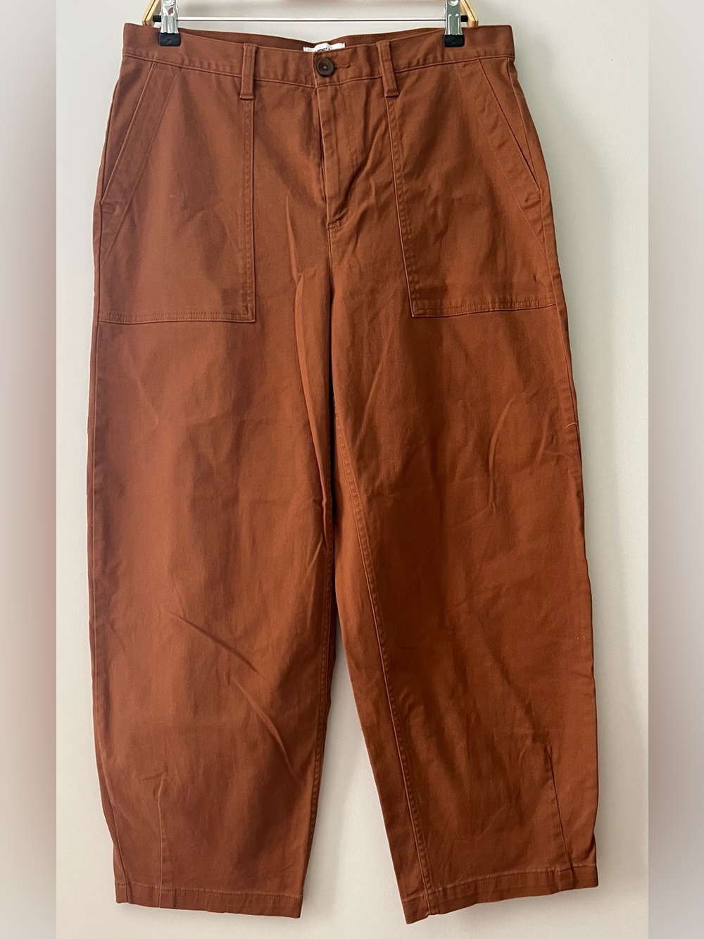 Lands End High Rise Barrel Leg Utility Ankle Pants